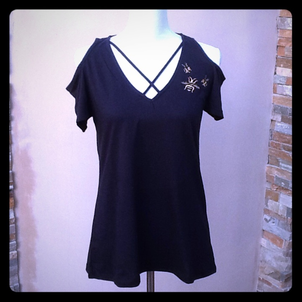 NWT Curations embroidered top, size extra- small